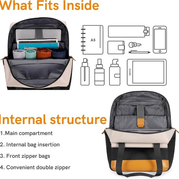 VGOAL Laptop Backpack for Women - Water-Resistant Daypack - Picture 3 of 6